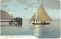 Lac Leman - Effet de coucher de soleil Открытка артикул 3441c.